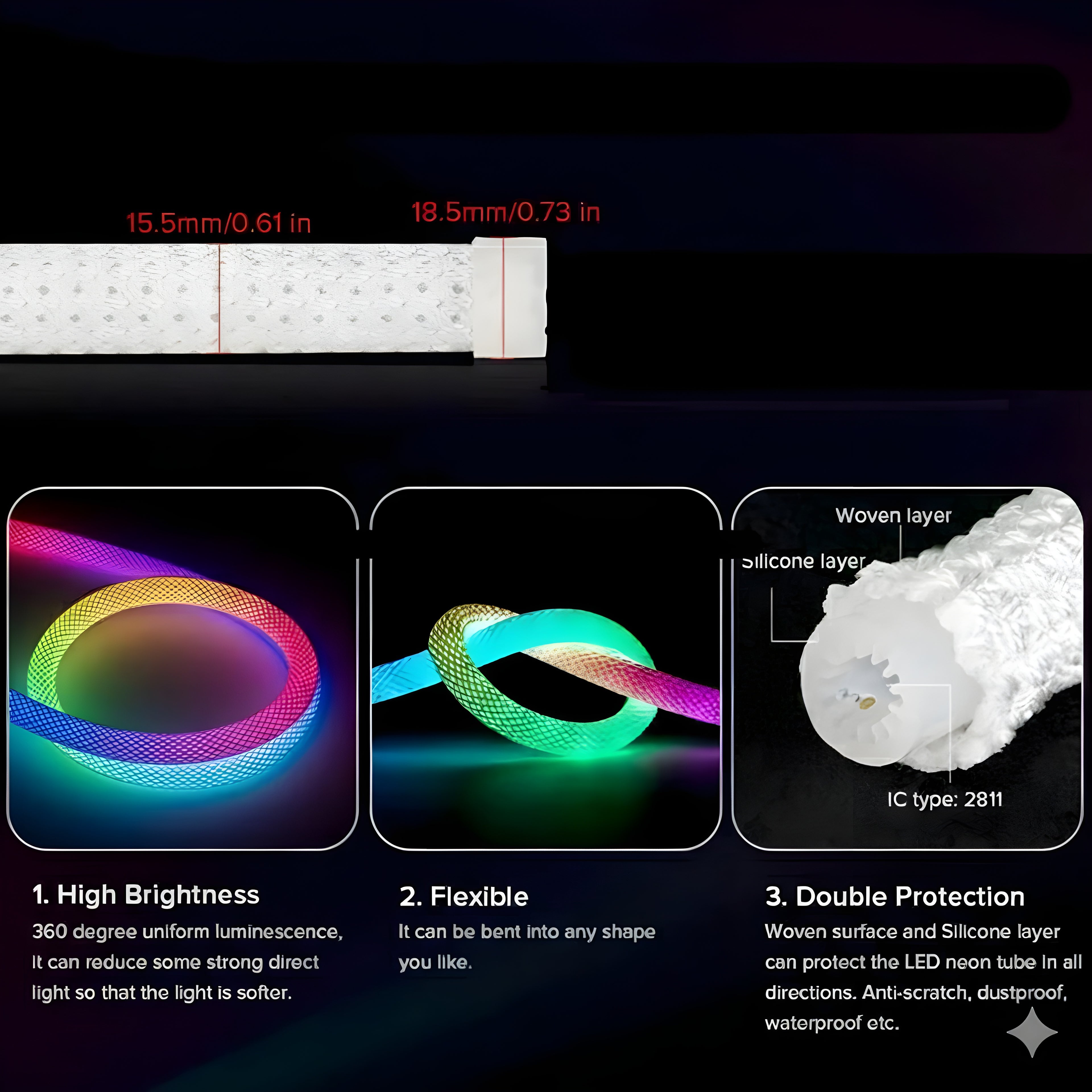 RGB NYLON ROPE LIGHT (Dynamic lighting)