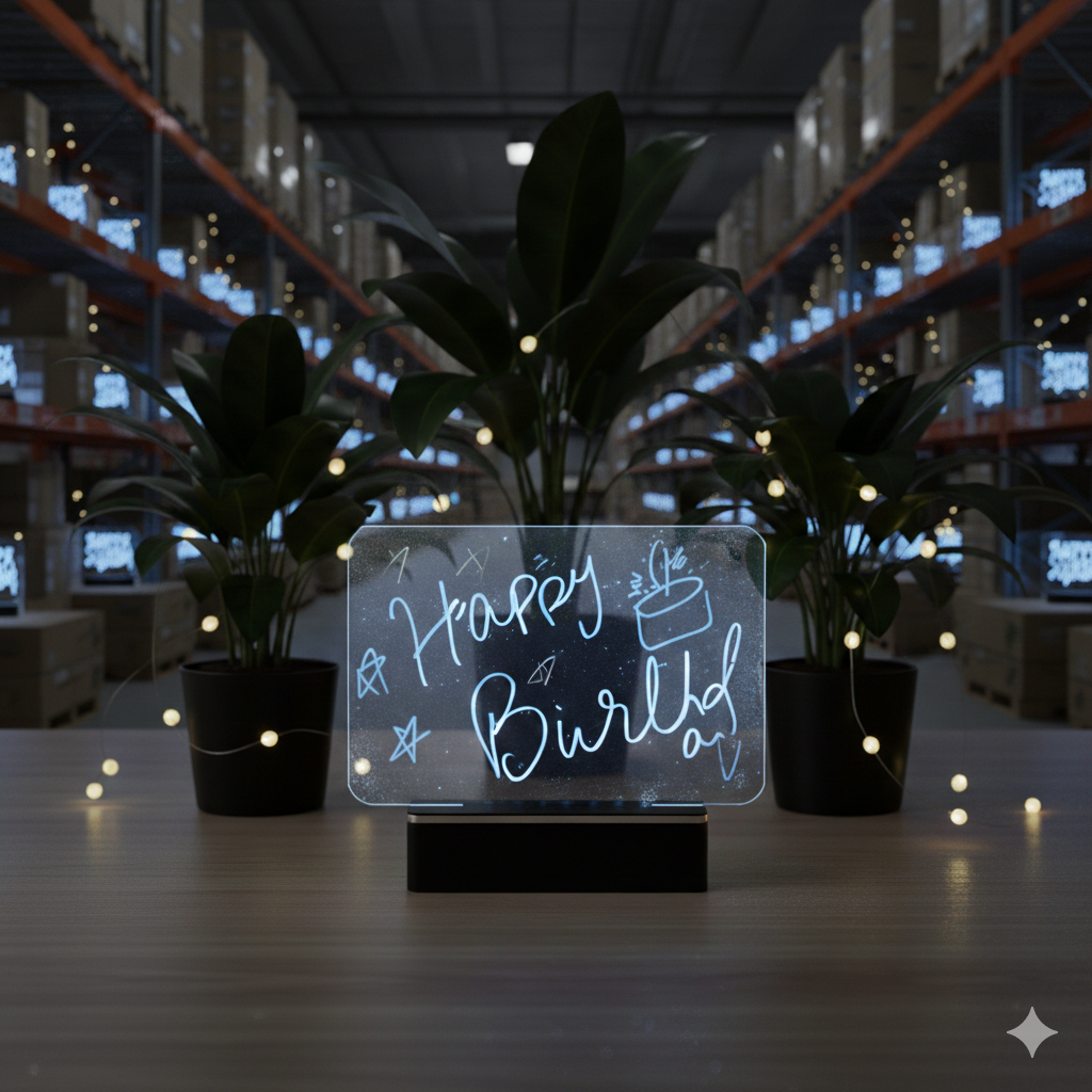 Re-writable LED Lamp with Acrylic Base