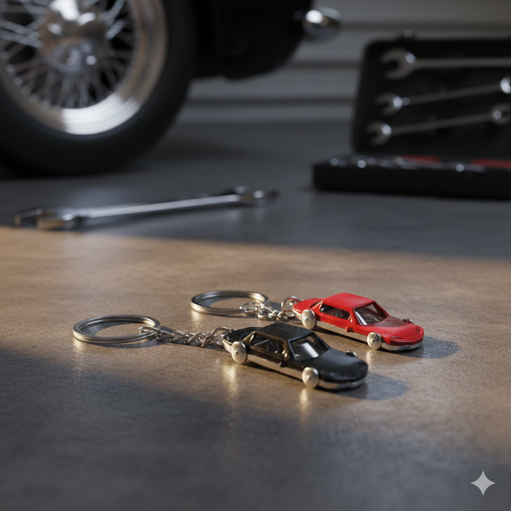 Heavy Metal Keychain Car