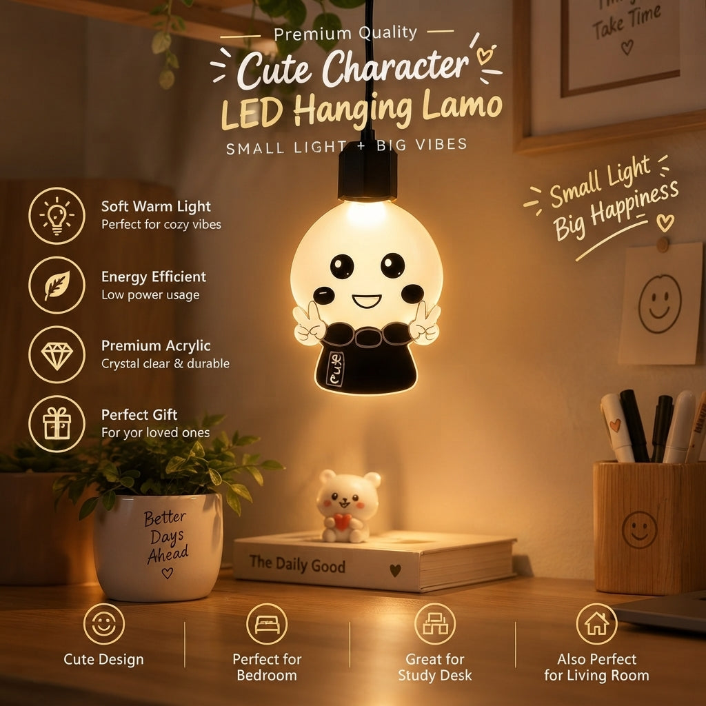 Kawaii Spirit  Contour Acrylic Hanging Lamp