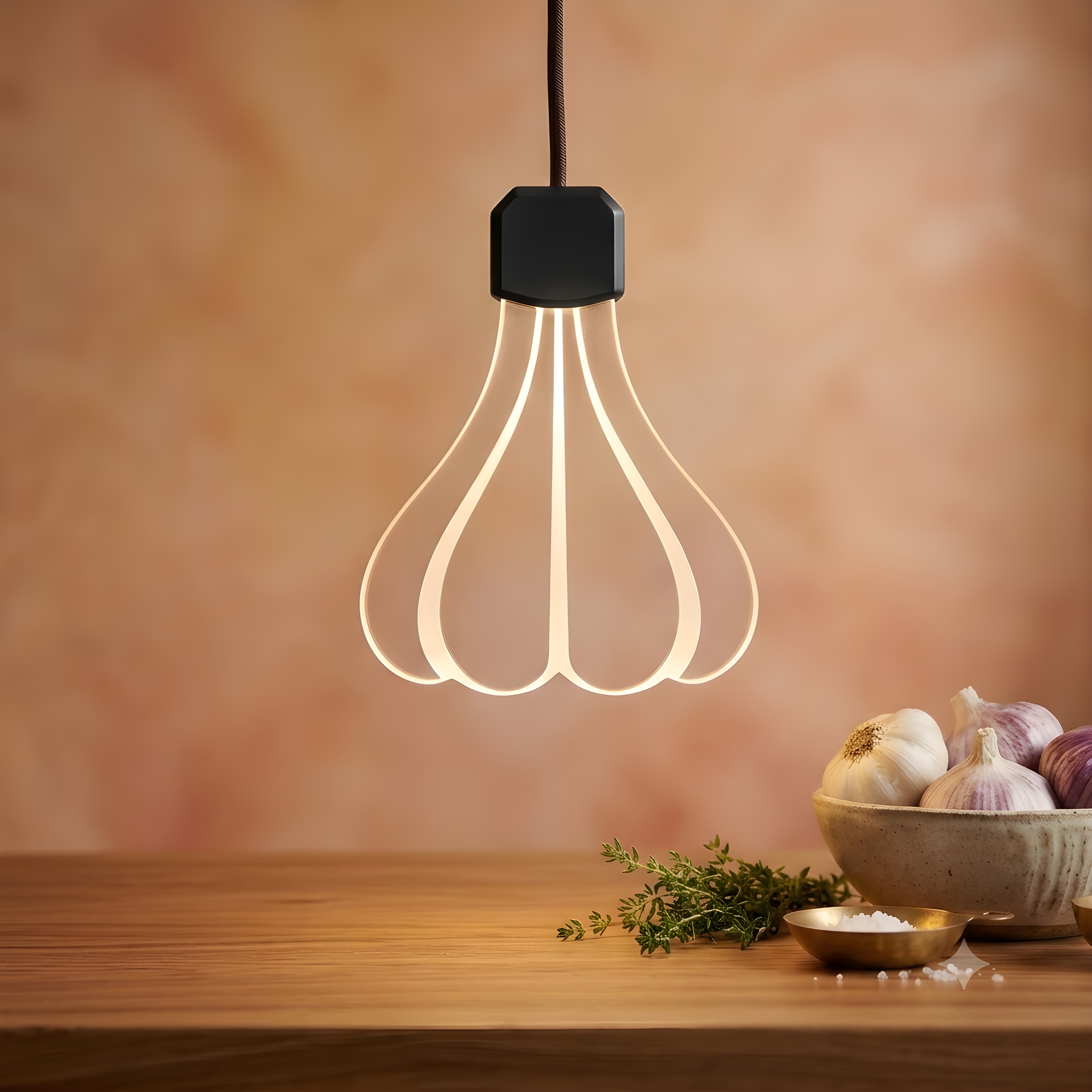 The Garlic Contour Acrylic Hanging Light