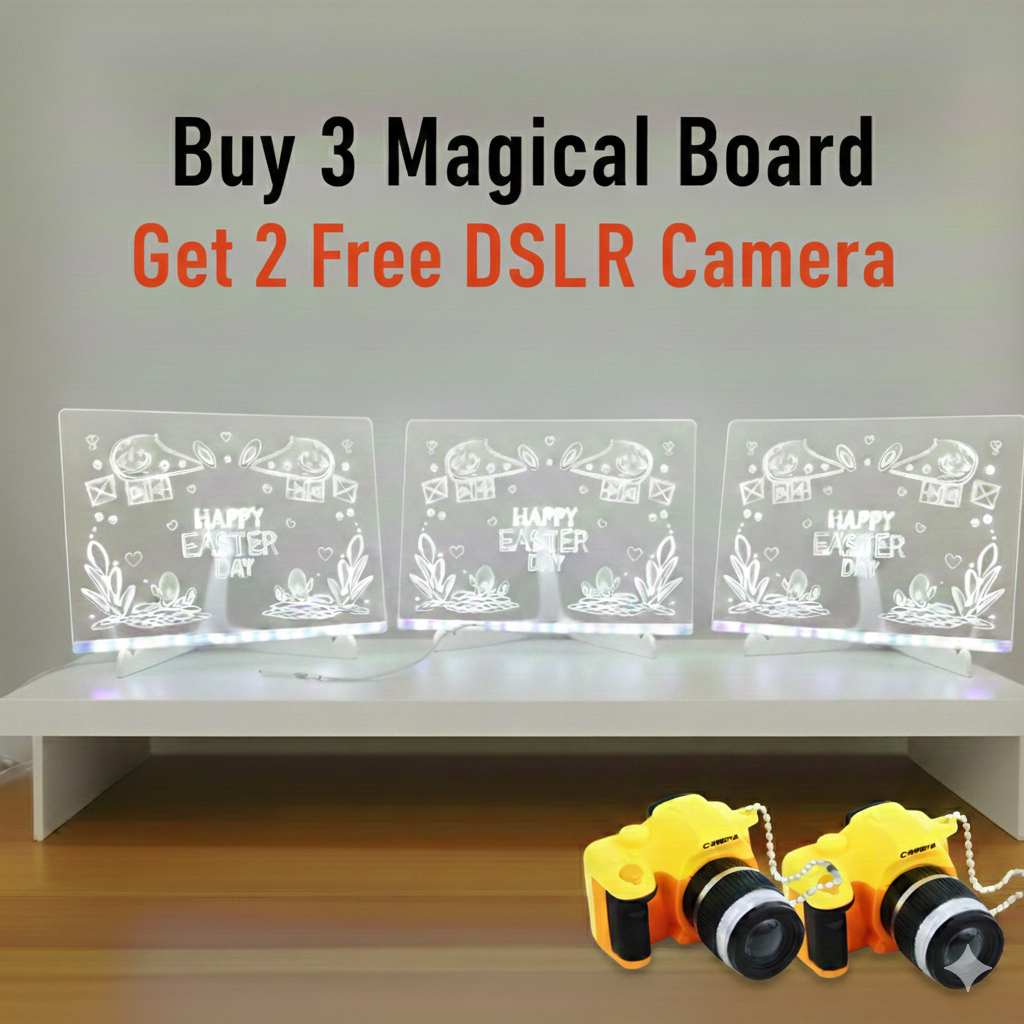 LED Luminous Magical Drawing Board | Buy 2 Get 1 Free DSLR Camera | Buy 3 Get 2 DSLR Camera