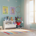 Cute Tom Skating Silicon Keychain