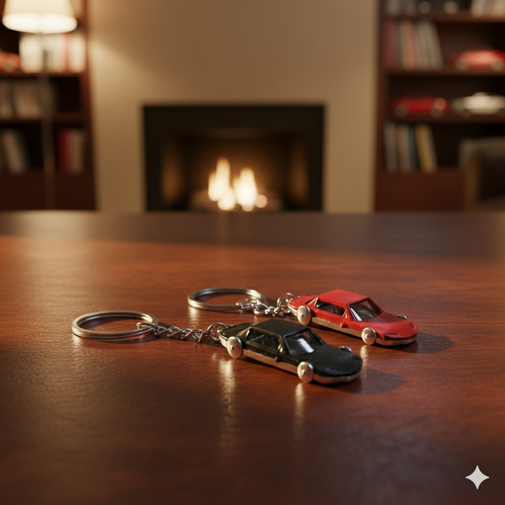 Heavy Metal Keychain Car