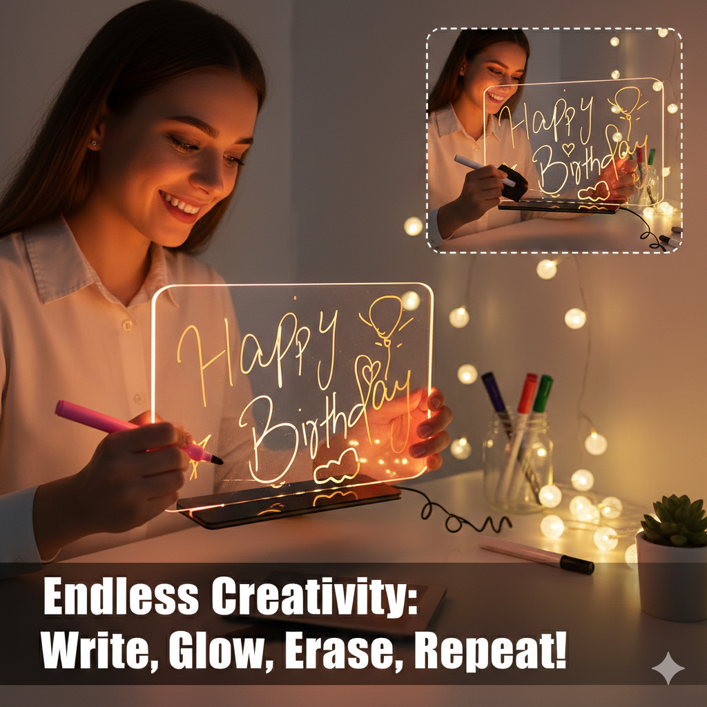 Glowing Re-writable LED Board