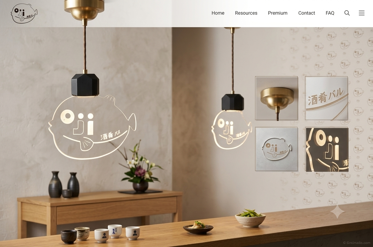 The Blowfish Contour Acrylic Hanging Lamp