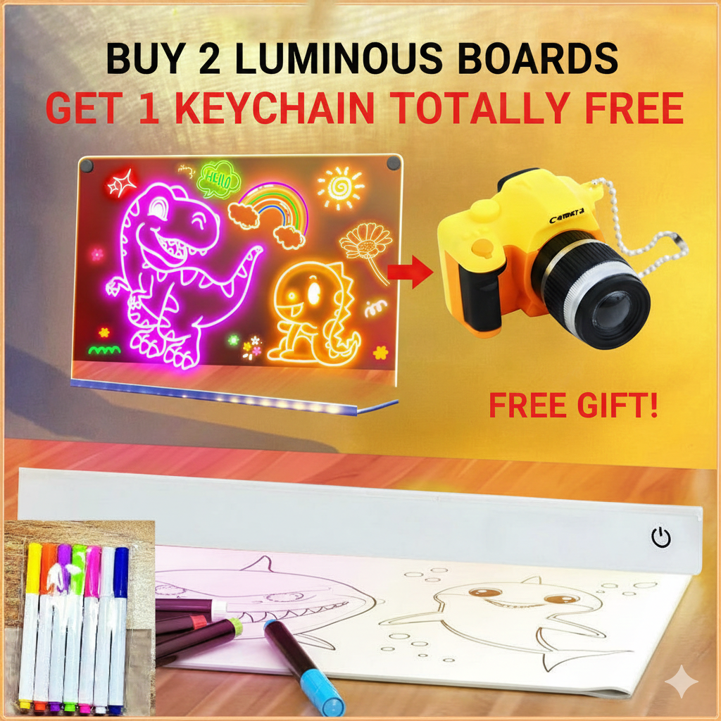 LED Luminous Magical Drawing Board | Buy 2 Get 1 Free DSLR Camera | Buy 3 Get 2 DSLR Camera